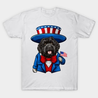 Funny 4th of July Bouvier des Flandres Dog T-Shirt